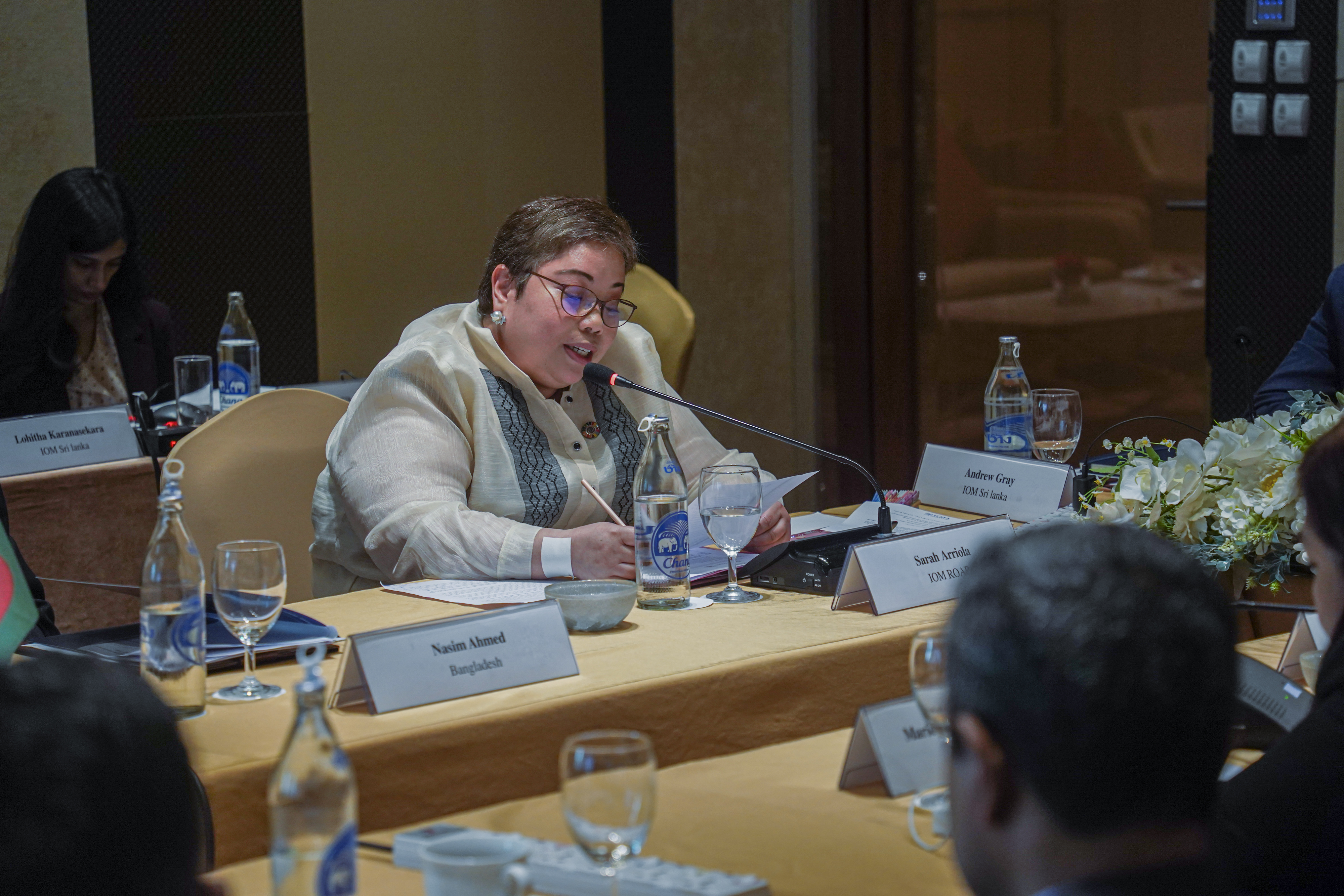 Sarah Arriola, IOM Regional Director for Asia and the Pacific in TAWG meeting
